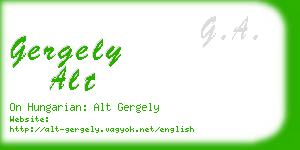 gergely alt business card